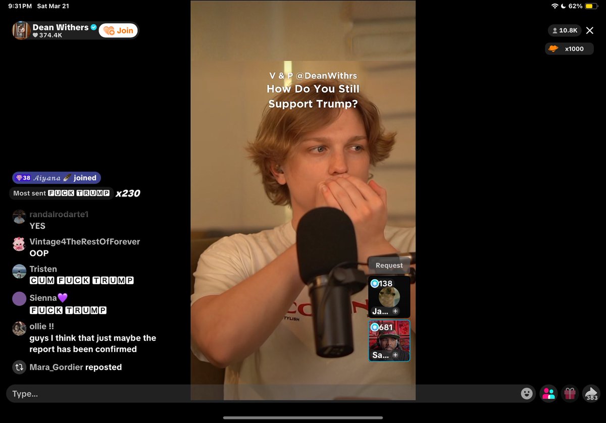 He’s hitting that anxiety pen