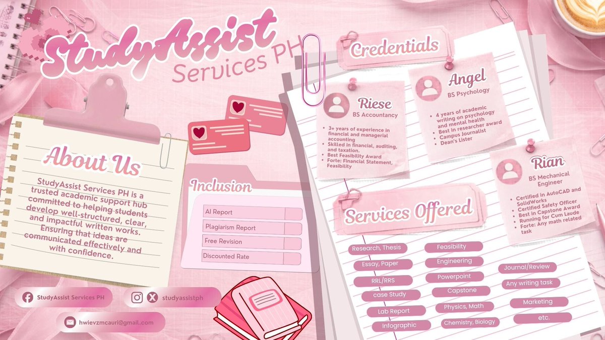 StudyAssist Services PH — Academic commissioner tweet media