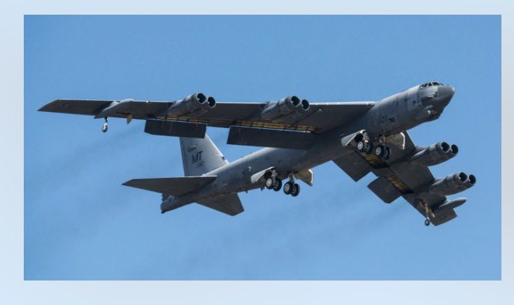 fawaz22992's tweet image. US B-52 bombers TAKE OFF from the UK en route to drop devastating bombs on the Iranian regime

That is pure American power. Those things are MASSIVE 

#DOW #USAF #Bomber #B52
#USA #Israel #UK #France #Iran #Iraq