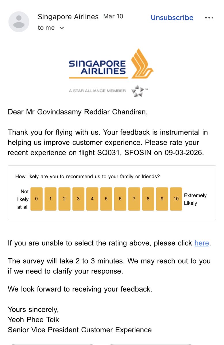 ChandiranGR's tweet photo. @XSingapore_Air Please check out my detailed feedback to the below mail. https://t.co/crKGjX1XT1