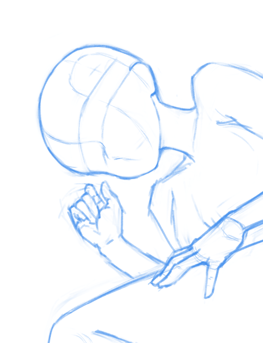 顔の十字は本当はアタリとしての意味があるんだけど、ルーミス通ってないと "おまじない" になりがちかもしれない
アニメ顔だと目鼻耳が下の方につくので、わたしはその下にもう一本補助線引いてる

<A.ルーミス (著) やさしい顔と手の描き方>