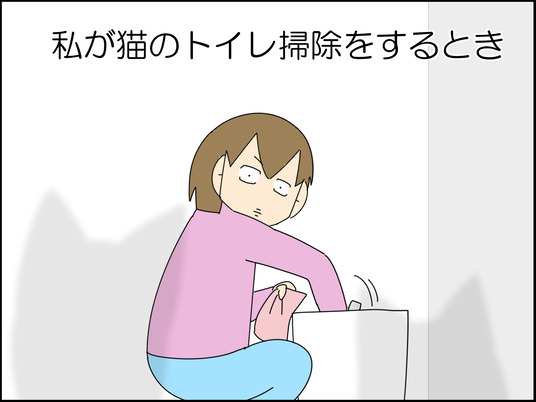 猫のトイレ掃除 