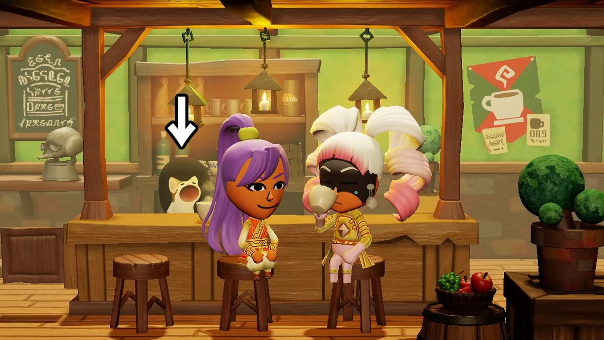 The popping kitty works at a Cafe. #Miitopia #NintendoSwitch