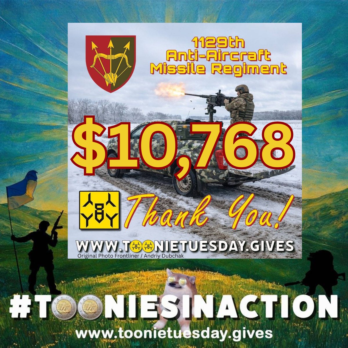 🚨🚨TOONIES IN ACTION🚨🚨

Thanks to this incredible community, the vehicle has officially been delivered to the 1129th Anti‑Aircraft Missile Regiment by <a href="/wilendhornets/">Wild Hornets</a>.   You made this happen. Well done, everyone! 👏👏👏

#TooniesInAction