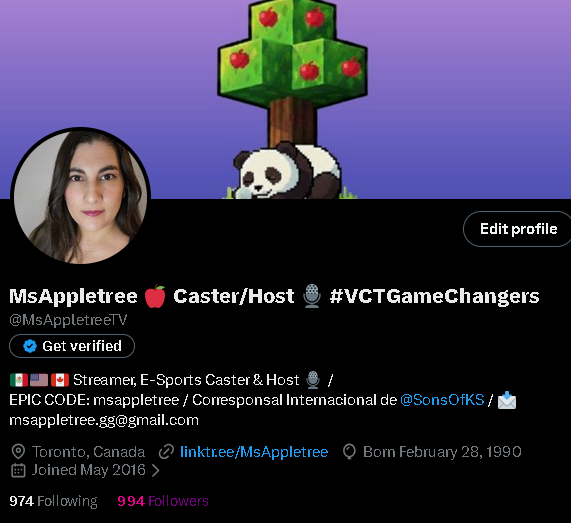 MsAppletree 🍎 Caster/Host 🎙 #VCTGameChangers tweet media