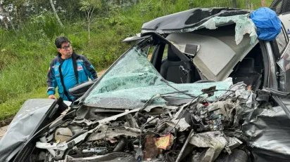 Un muerto tras choque en la vía Sucúa-Macas, en Morona Santiago.
facebook.com/share/p/18KBae…