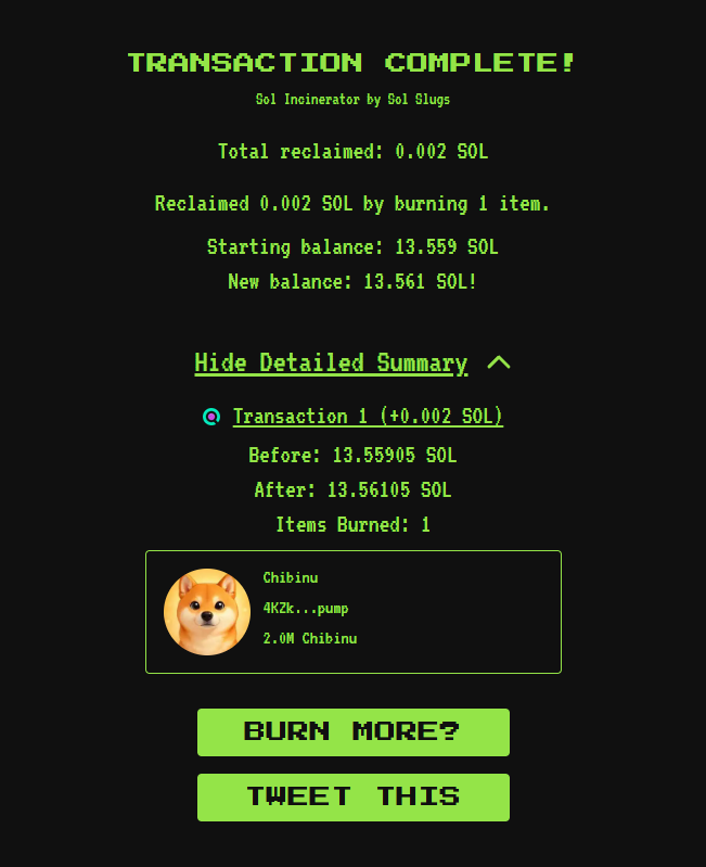 BossTrades5's tweet photo. Proof of burn https://t.co/TEVgg6JV5O