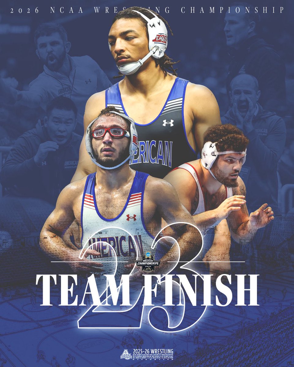 AU_Wrestling's tweet image. What a showing from this group! Our highest team finish at the NCAA Championships since 2012. This program is building something special. We’ll be back!

#AmericanMade 🦅