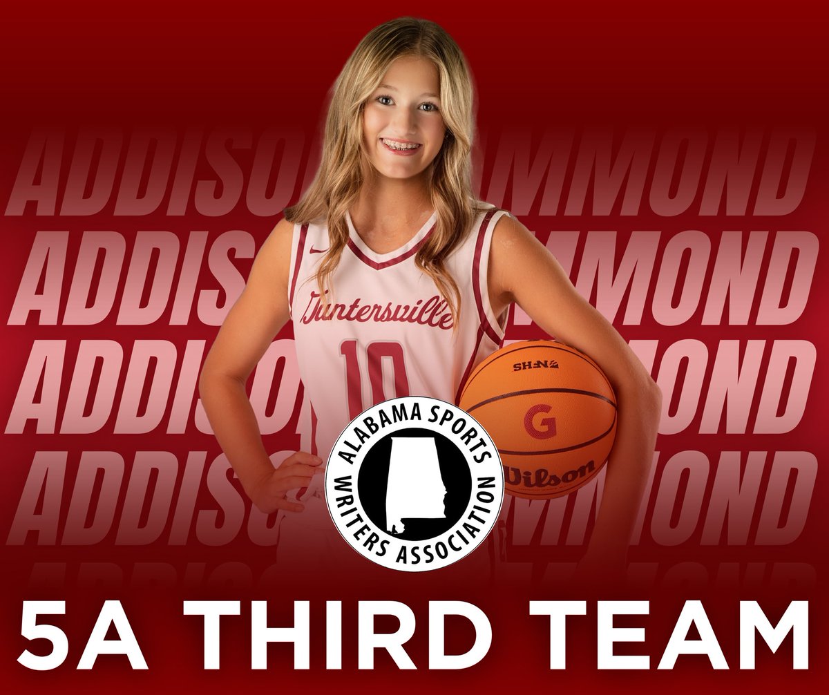 ghsladycathoops's tweet photo. The Alabama Sports Writers Association officially released the All State Teams for the 2025-2026 season yesterday! 

• 5A First Team - Kenna’D Buie
• 5A Third Team - Addison Hammond 

Congratulations ladies! https://t.co/JttwCjjz41