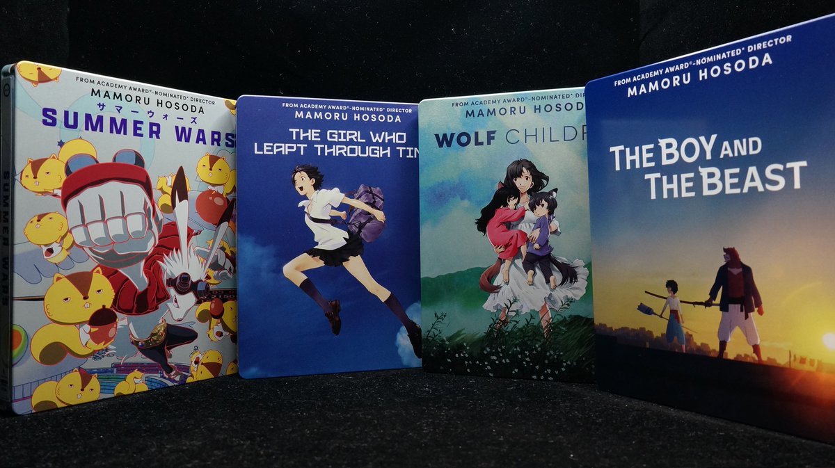 ododopopus's tweet photo. 4K Ultra HD/Blu-ray Limited Edition Steelbook [Amazon Exclusive]
サマーウォーズ Summer Wars 
時をかける少女 The Girl Who Leapt Through Time 
おおかみこどもの雨と雪 Wolf Children 
バケモノの子 The Boy and the Beast https://t.co/CSh9mJtht4