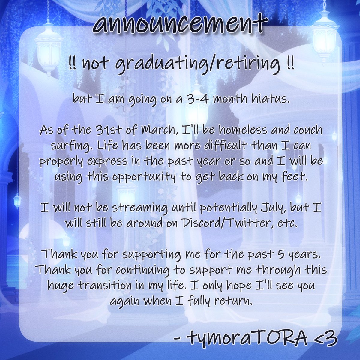 Tymora🐯☁ | hiatus tweet media