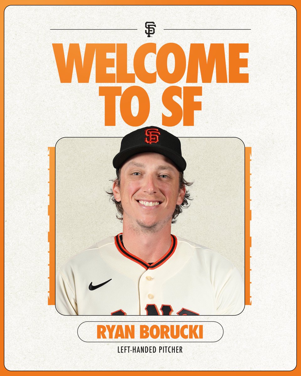 The #SFGiants and left-handed pitcher Ryan Borucki have agreed to terms on a one-year Major League contract.
