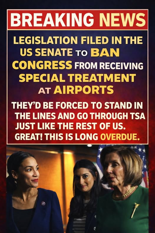 chomcho's tweet photo. NO MORE VIP LANES

Members of Congress stand in line like the rest of us — or they do not stand for us at all.

Public servants.  The clue is in the title.  You serve the public.  You do not skip past them at Gate 7 while they take their shoes off.

If the Senate cannot keep TSA funded, they can wait with everyone else and think about what they have done. 

Everybody should be treated equally.  #AllPowertothePeople 🇺🇸 

CMC, 5