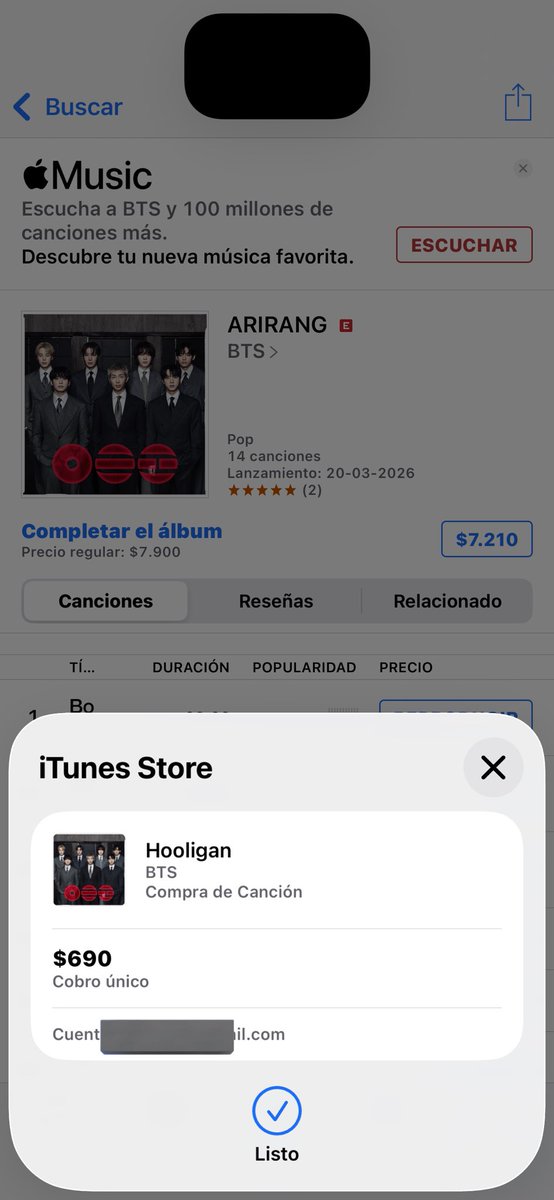 OnlyARMYChile's tweet image. #ARIRANG | #ITUNES

ARMY! oficialmente es el lanzamiento de "Arirang” de #BTS en la plataforma

Aquí encontrarás el link 👇🏻
🔗: music.apple.com/cl/album/arira…

RECUERDA COMPRAR LOS TRACKS POR SEPARADO

COMPRA Y COMPARTE TU CAPTURA

ARIRANG BY BTS
ARIRANG IS OUT NOW
SWIM IS OUT NOW