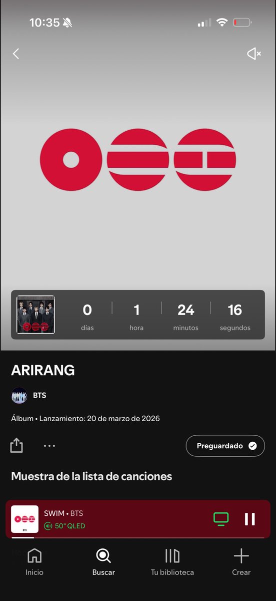 lineluria's tweet photo. Qué onda spotifyyyy! AHHHHHH 

MALDITASWAAA DEJA QUE ESCUCHE EL ÁLBUM COMPLETO 
#BTS_ARİRANG https://t.co/Tsr4GshViZ
