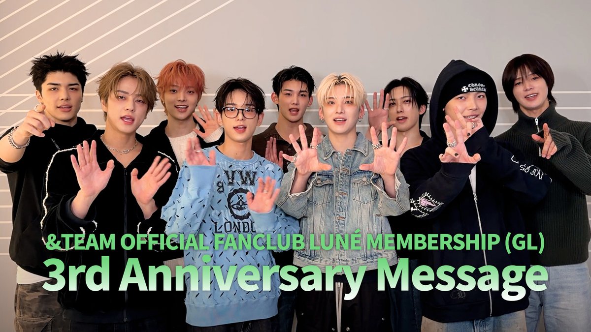 [MESSAGE] &amp;TEAM OFFICIAL FANCLUB LUNÉ MEMBERSHIP (GL) 3rd Anniversary Celebration
🔗youtu.be/BqMApDt2Ais

#andTEAM #LUNÉ #LUNÉ_MEMBERSHIP