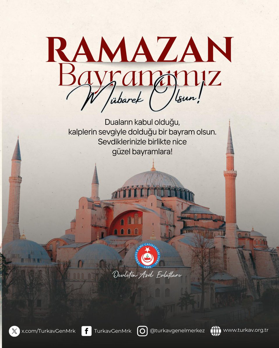Mübarek Ramazan Bayramımızın tüm Türk-İslam alemine hayırlar getirmesini temenni eder; Bayramın sağlık, huzur ve mutluluk getirmesini dileriz. 

Ramazan Bayramımız mübarek olsun.