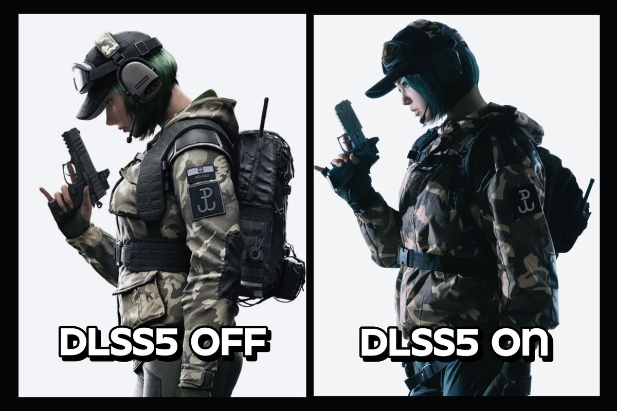 LuciaAndreaPie's tweet image. DLSS5 on Rainbow Six Siege

#Ela #R6S #cosplay #rainbow6cosplay #rainbow6siege