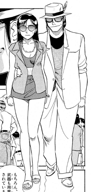 #パトレイバーステッカー
22巻157p1コマ目。おタケさんの変装。内海いい趣味してるw。 