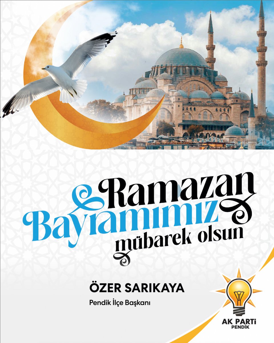 Sarikaya0zer's tweet photo. Birlikte güçlüyüz, birlikte Türkiye’yiz.

Bayramın kardeşlik ve dayanışma ruhuyla, yarınlara daha emin adımlarla yürüyoruz.

Ramazan Bayramımız mübarek olsun. 🌙

Pendik’te #BirOlmakRuhumuzdaVar
@abdullahozdemir
@akpartipendik
@akpartiistanbul
@akparti https://t.co/UxnqTz8hiT