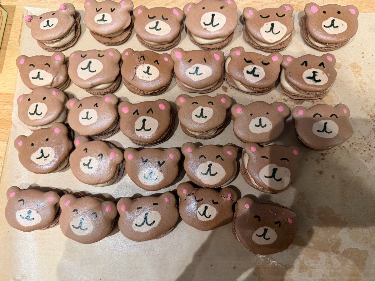 justkatarin's tweet photo. Please understand that it took me A DECADE of practicing to be able to make macarons that are this uniform and with proper feet (and look at the cats, they’re still janky af!)

Buck doesn’t have it!!!! https://t.co/eCUnaEnJfZ