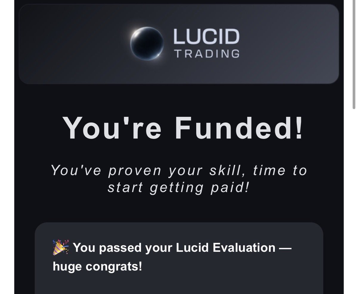 wodtrades's tweet photo. Just like that we are already back to being funded x5 on Lucid

Same day funding!!!

Straight up blew 5 funded accounts

Bought 5 evals and halfway passed them

Then 7 hours later fully passed them

lol trading is a joke https://t.co/jn2vyHR6ZV