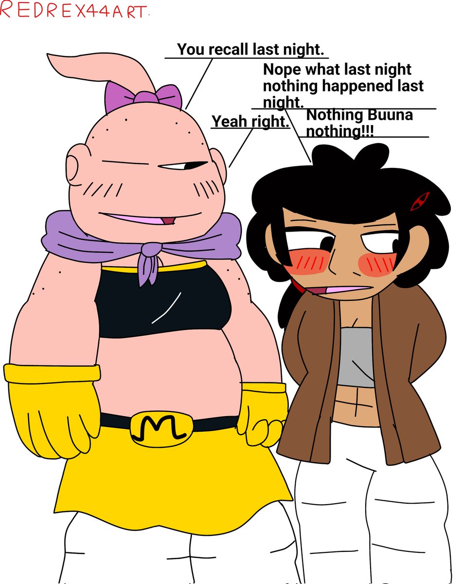 Redrex44art's tweet photo. You know what... Fuck it Yuri Buusatan anyone? Man I was so focused on Buu's female design more I'm sorry Miss Satan.😭😭😭 #dragonballz #dragonball #dbz #db #mrsatan #herculesatan #majinbuu #fatbuu #goodbuu #buu #buutan #buusatan https://t.co/0DAcopRHlB