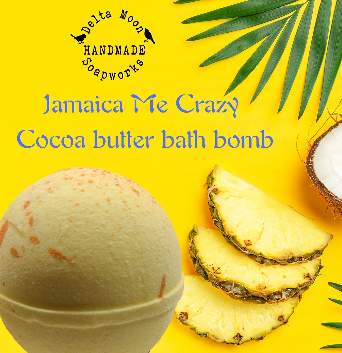 deltamoonsoap's tweet image. This handmade bath bomb is scented with coconut, pineapple and tangerine. Its as good as it sounds!  #cocoaButter #hydration #kaolinClay #SweetAlmondOil #goatMilk #UniqueGift #bathFun #relaxing #FindYourCalm