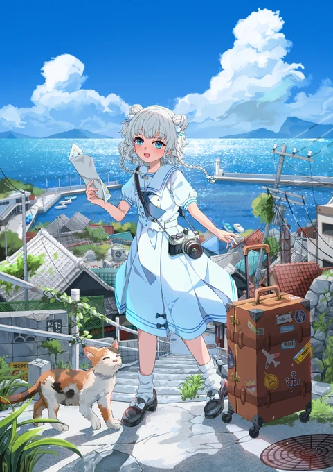 旅野そら様のイベント用にイラストを描かせていただきました!! グッズデザインも担当させていただいたので、ぜひよろしくお願いします～～!!