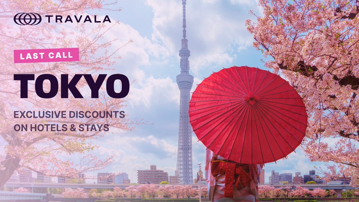 Tokyo in late March is one of the most beautiful things you'll ever see.

Cherry blossoms starting to open🌸 Streets that feel like a different century!

We're giving you limited-time discounts on hotels all month

Get your deal here 👉 travala.com/search?locatio…