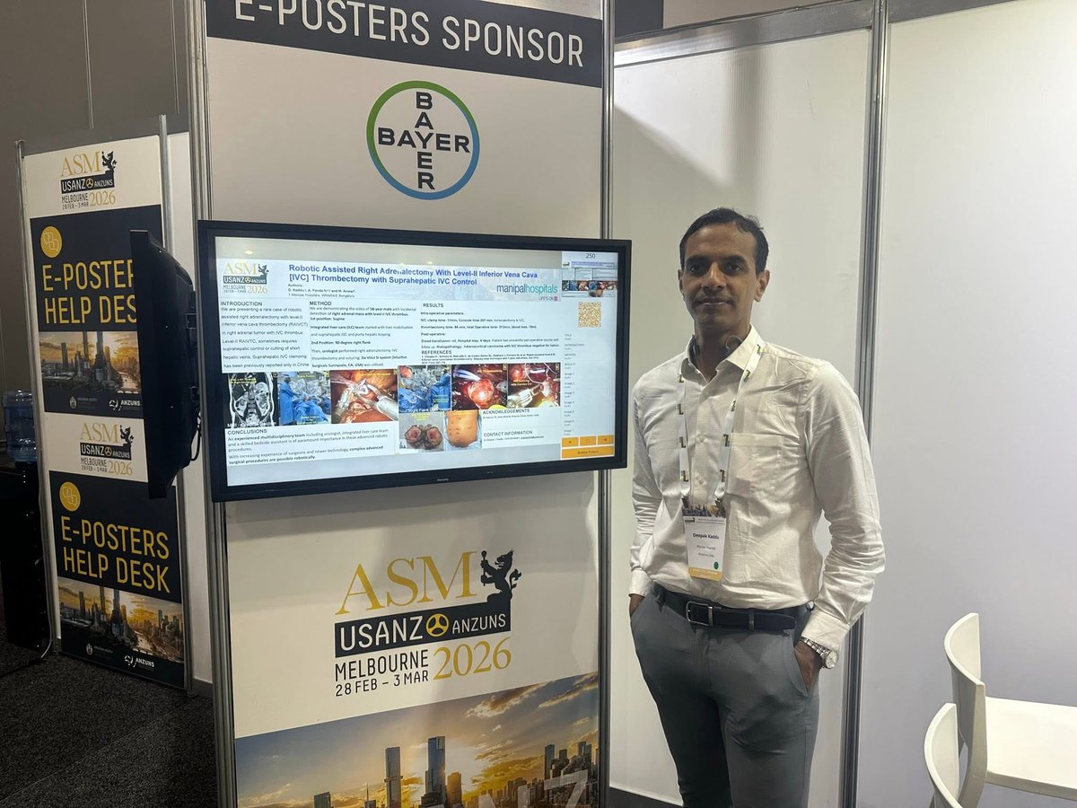 DrDeepakJK's tweet photo. USANZ 2026, Melbourne Australia, National Conference

Presented 4 posters Representing,
Manipal Hospitals, Whitefield Bengaluru

Visited Peter MacCallum Cancer Center &amp; Dr Declan Murphy, Melbourne 🙏

Observed Artificial Sphincter and Penile Implants at Holmesglen Hosp, Melbourne https://t.co/3dgTHCq2aj