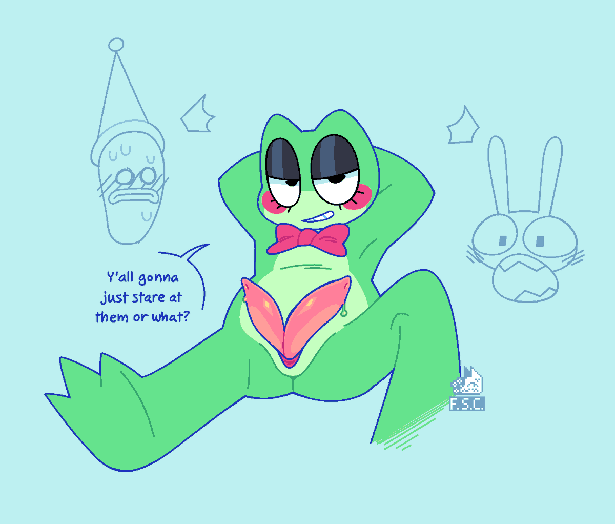 Hahaitspptime's tweet photo. I need that frog #genitalcircus https://t.co/WfFlN24tYz