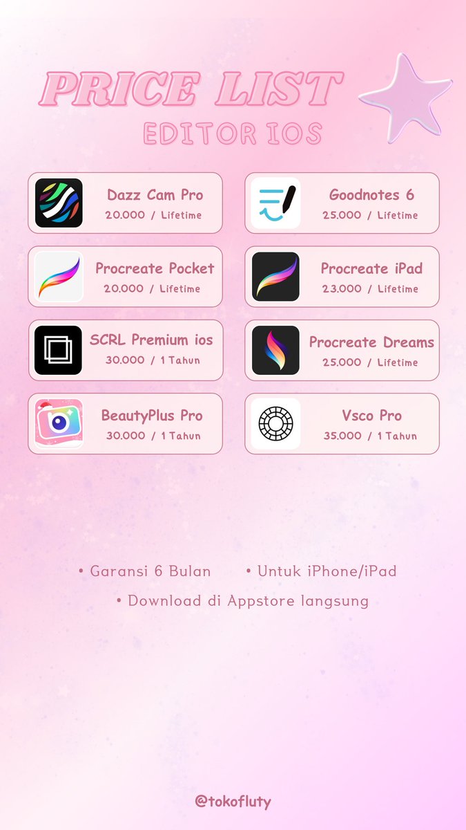 Fluty! jual dazzcam procreate game papas goodnotes tweet media