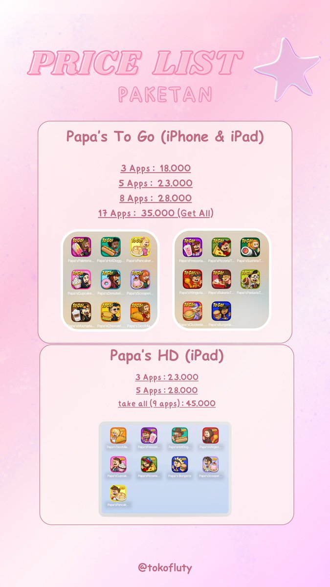 Fluty! jual dazzcam procreate game papas goodnotes tweet media