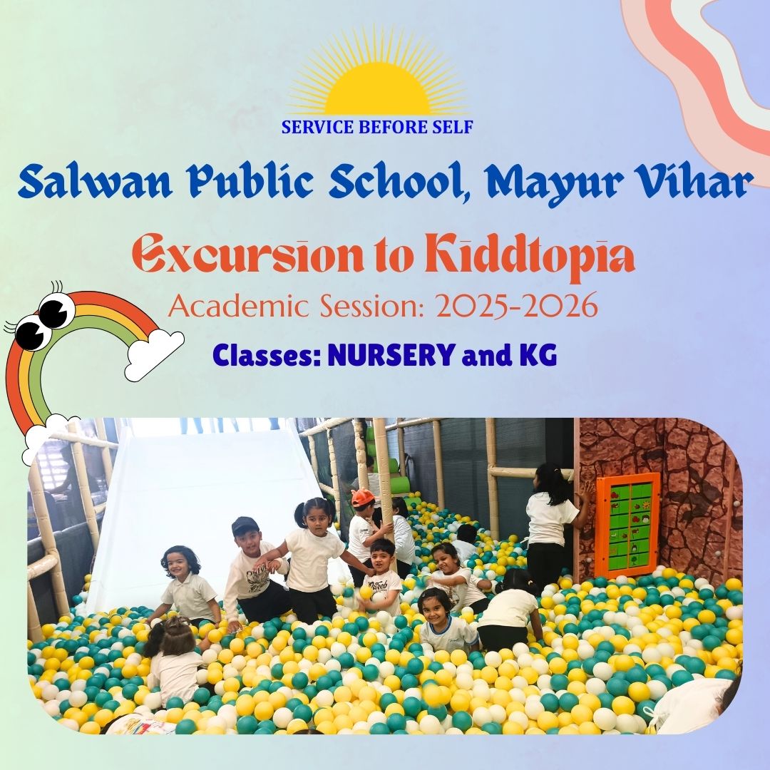 Fun, laughter, and little adventures all in one place — a day full of smiles at Kiddtopia! 📷📷
#KiddtopiaFun #LittleExplorers #PlayLearnGrow #HappyKids #SchoolTrip #JoyfulMoments #Salwanpublicschool #MayurVihar #ECD #TinyAdventures