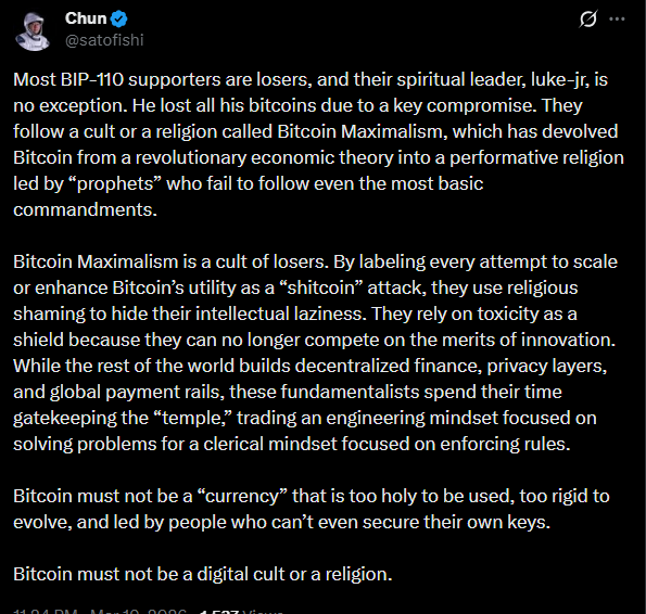 Satoshi Stockpiler 🟧 #BIP-110 tweet media