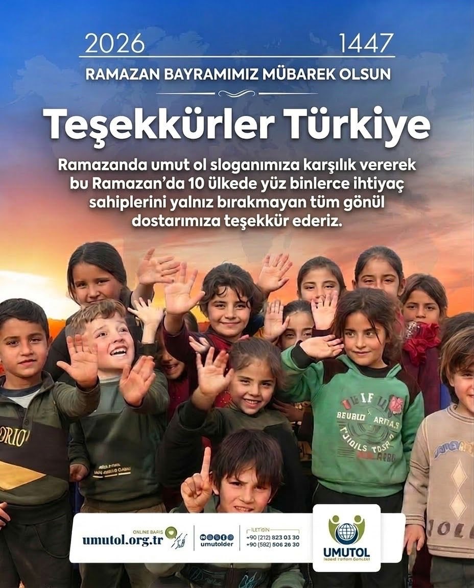 umutolder's tweet photo. 🇹🇷 TEŞEKK��RLER TÜRKİYE

“Ramazan’da Umut Ol “ 
sloganımıza karşılıl vererek  bu ramazanda 10 ülkede yüz binlerce ihtiyaç sahiplerini yalnız bırakmayan tüm gönül dostlarımıza teşekkür ederiz.

🌙 Hayırlı Bayramlar

#ramazan#bayram#umutol https://t.co/FCACDGqZuT
