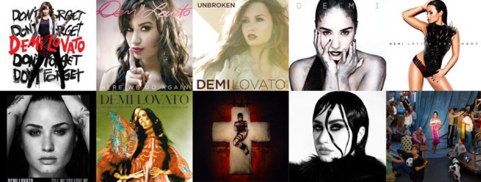 lonelylvato's tweet photo. demi lovato’s discography https://t.co/XqMKi6Ur5a