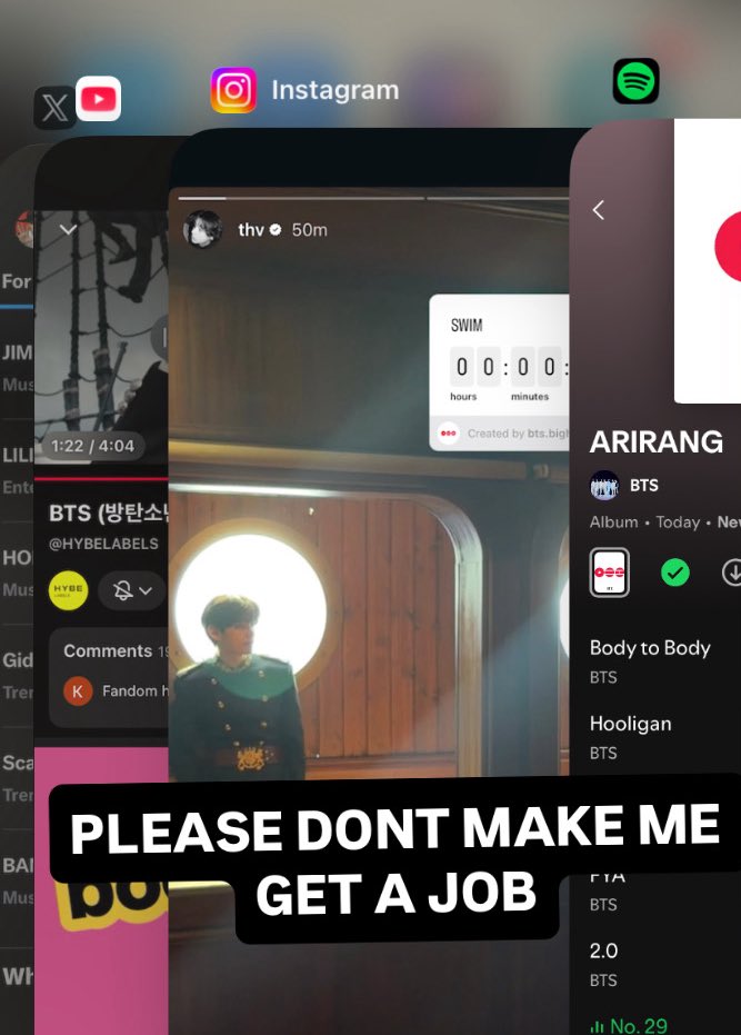 saf seeing bts 🪭 tweet media