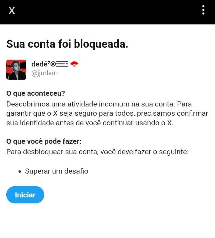 Postei tanto que tão registrando meu perfil como spam