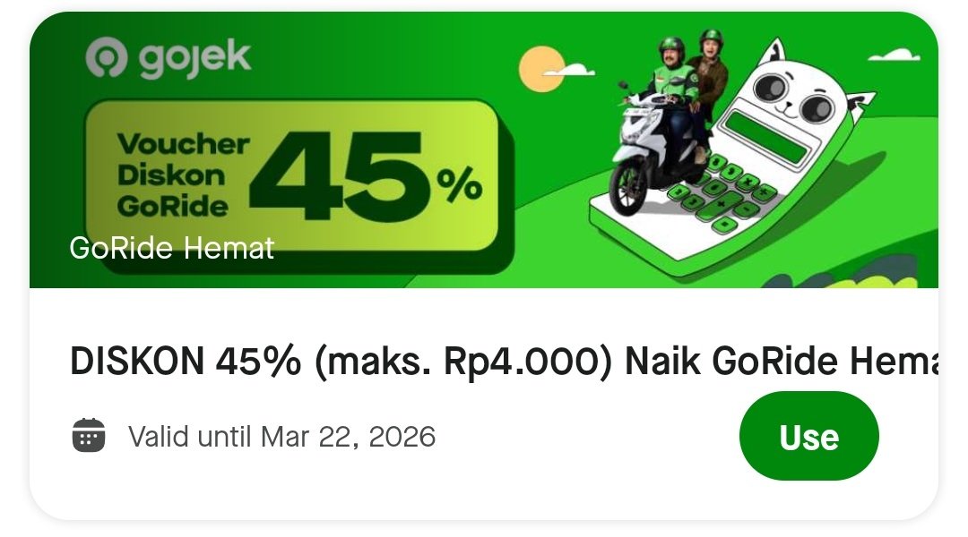 winteriested's tweet photo. wts voc voucher gojek goride pot 4k (goride hemat) fee 1k, all dom, bisa cek dulu yukkk #zonauang https://t.co/3V5zLXVXD6