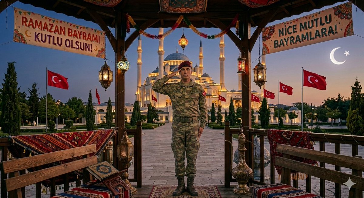 1453Atamm66's tweet photo. "Mübarek Ramazan bayramı, başta ülkemiz ve tüm İslam alemi olmak üzere, hepimize barış, huzur ve bereket getirmesini temenni ederim. Bayramın sevgiyle paylaşıldığı, dargınlıkların bittiği güzel günlere vesile olması dileğiyle. Bayramınız mübarek olsun Güzel insanlar 🇹🇷🫡 https://t.co/oR9BvhF826