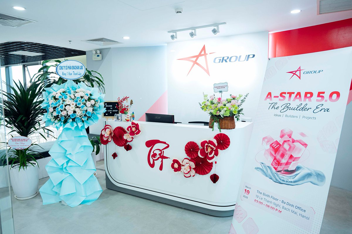A_StarGroup's tweet photo. 🌟 [RECAP] EVENT: A-STAR 5.0 – THE BUILDER ERA

On March 19, 2026, Event: A-STAR 5.0 – THE BUILDER ERA was successfully held, marking A-Star Group’s 5-year milestone and opening a new chapter in our journey to build a comprehensive ecosystem for builders.

✨ At the event, A-Star Group:
• Introduced the AiPad Builder Ecosystem — an ecosystem designed to help builders go from idea to startup
• Officially kicked off A-STARTUPER Season 3 — a startup acceleration program
• Shared practical insights from the Venture Team on the journey of building real products

🎂 More than just a celebration, this event brought together founders, builders, and technology enthusiasts to reflect on the past journey and connect for what lies ahead.

💙 A-Star Group would like to express our sincere gratitude to all partners, builders, and the community who have accompanied us throughout the past five years.

🚀 This 5-year journey is only the beginning — and The Builder Era officially starts here.

#AStarGroup #Happy5thAnniversary #TheBuilderEra #AiPad #ASTARTUPER