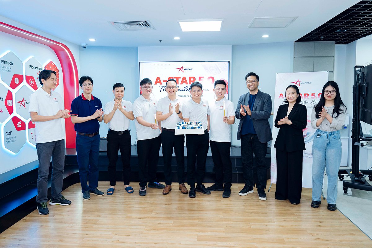 A_StarGroup's tweet photo. 🌟 [RECAP] EVENT: A-STAR 5.0 – THE BUILDER ERA

On March 19, 2026, Event: A-STAR 5.0 – THE BUILDER ERA was successfully held, marking A-Star Group’s 5-year milestone and opening a new chapter in our journey to build a comprehensive ecosystem for builders.

✨ At the event, A-Star Group:
• Introduced the AiPad Builder Ecosystem — an ecosystem designed to help builders go from idea to startup
• Officially kicked off A-STARTUPER Season 3 — a startup acceleration program
• Shared practical insights from the Venture Team on the journey of building real products

🎂 More than just a celebration, this event brought together founders, builders, and technology enthusiasts to reflect on the past journey and connect for what lies ahead.

💙 A-Star Group would like to express our sincere gratitude to all partners, builders, and the community who have accompanied us throughout the past five years.

🚀 This 5-year journey is only the beginning — and The Builder Era officially starts here.

#AStarGroup #Happy5thAnniversary #TheBuilderEra #AiPad #ASTARTUPER
