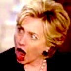 RygbiAmByth's tweet image. #Hillary does look like she swallowed. 🫢