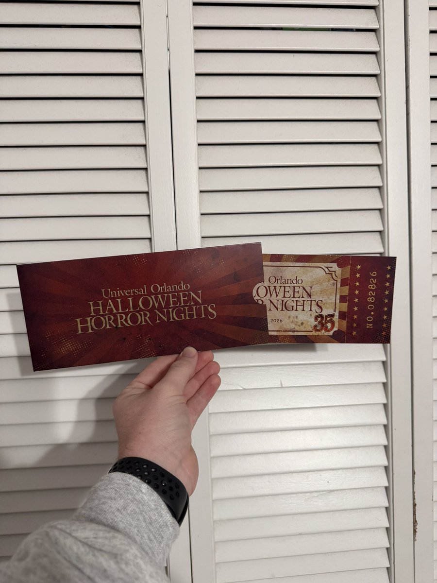 staynscreampod's tweet photo. Absolutely thrilled to receive some very special @HorrorNightsORL mail today! Looks like we’re getting our first announcement on March 21st! 🎃 #HHN35 #HHN2026 https://t.co/E2mqh8jnmA