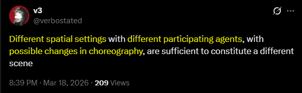 irfix16_'s tweet photo. @idgafayoyo @asapron1 @Jtaylor0_3 @JohnnyMontilla @ChaseTalksTV Mental capacity of a frog lmao
Since you agree that a shot is defined by its concrete visual composition, and that composition includes the environment and on screen agents, therefore any change in render parameters yields a new shot https://t.co/YNwNyBKFUN