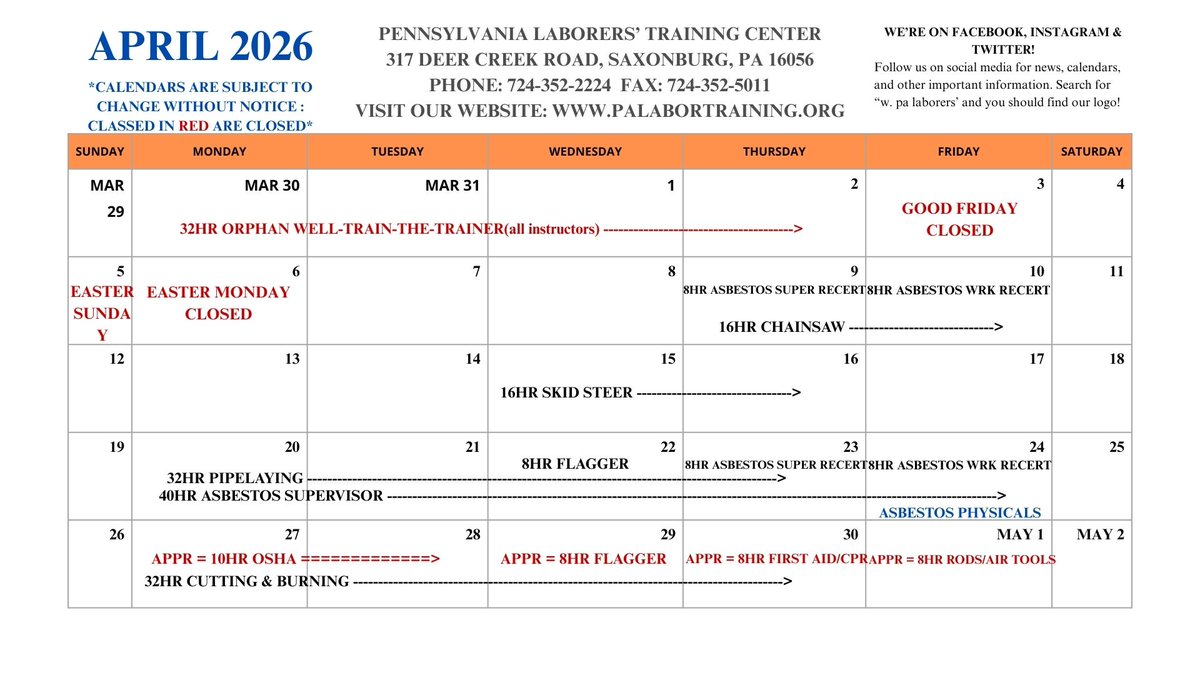 PENNSYLVANIA LABORERS' TRAINING CENTER tweet media