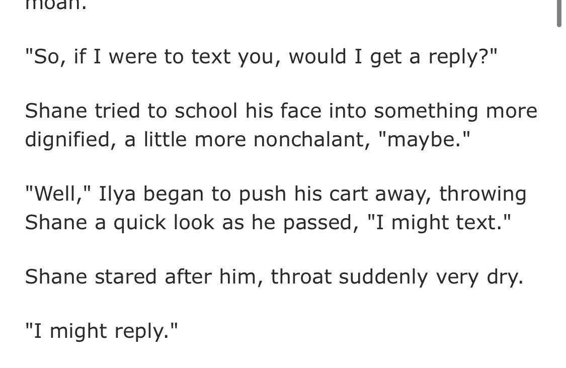 ShanesGinger's tweet photo. Okay this fic about about Hollanov roleplaying they just met is hilarious, not Ilya calling Shane “bro” to talk about scoring a date with him LMAOOO this man is 👏committed to the bit 👏 https://t.co/5jdgGJXxDy