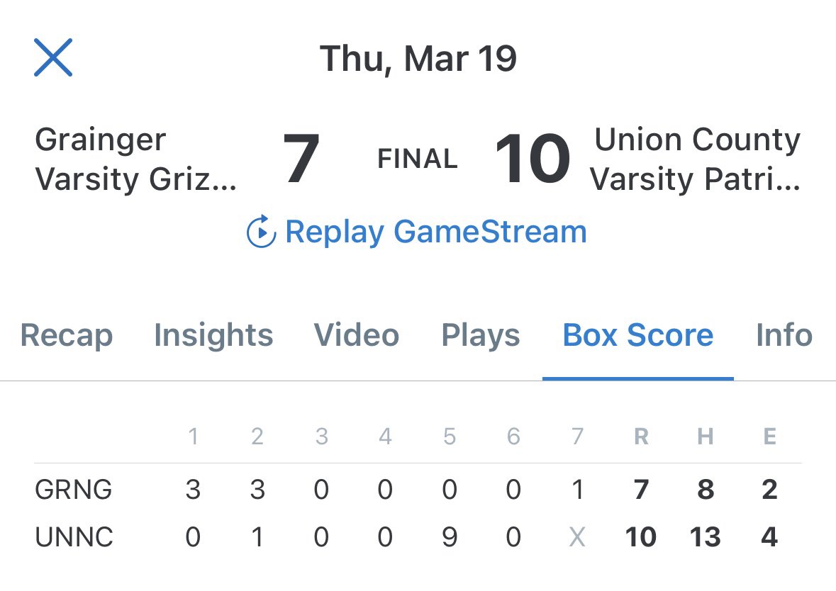 Union County Patriots Baseball tweet media